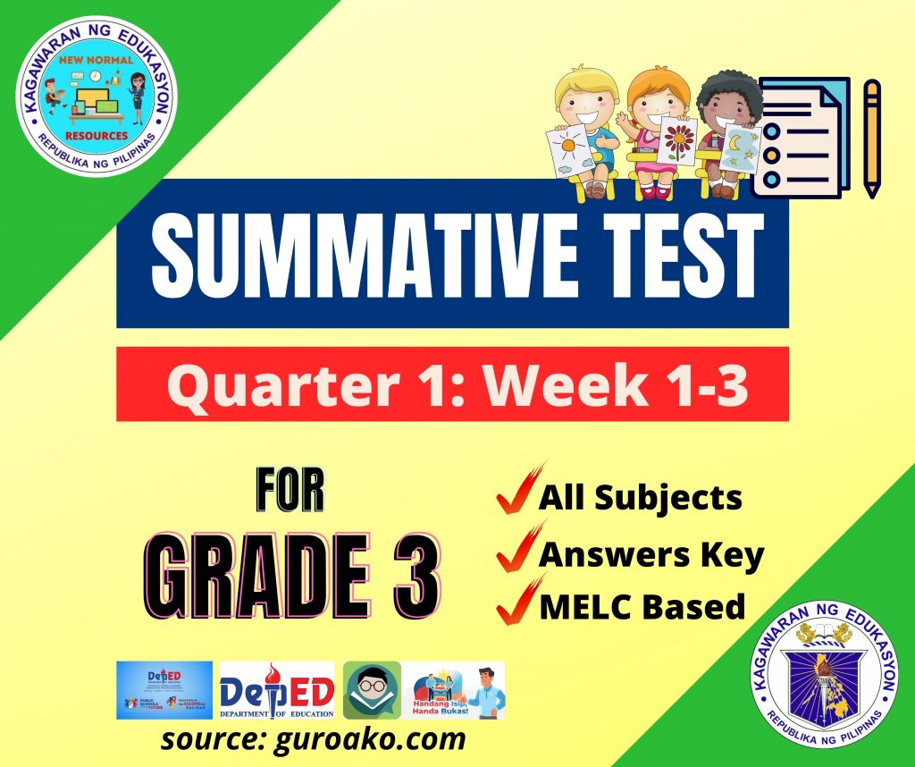 Summative Test Q1 W1 W3 Grade 3 Deped New Normal Resources 0246